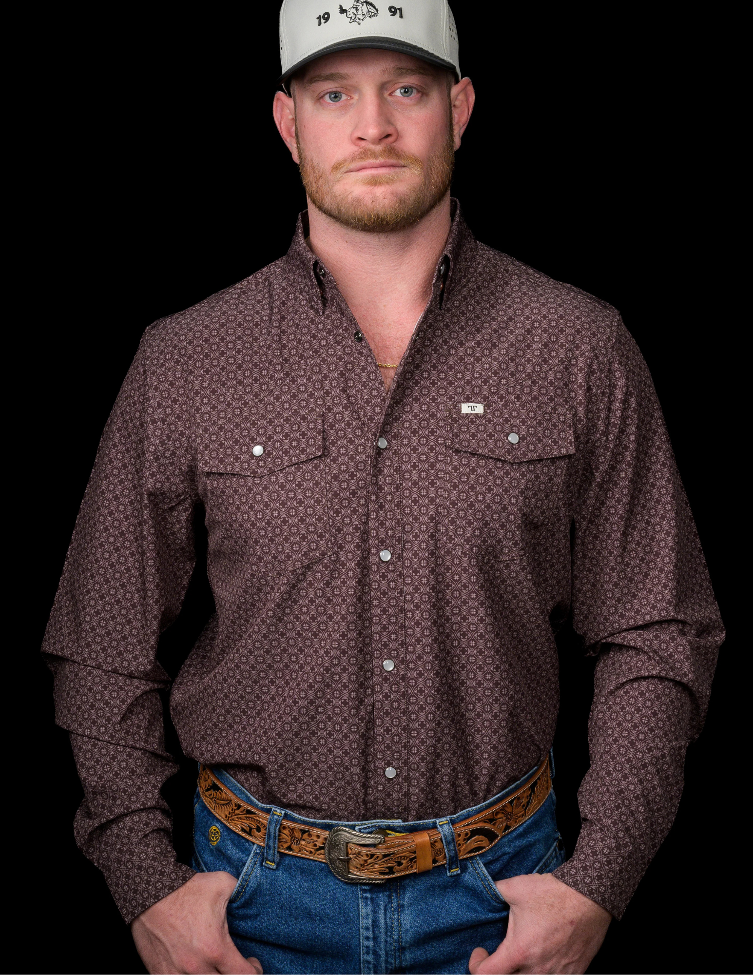 Ferrell Silas LS Snap Shirt - Brown