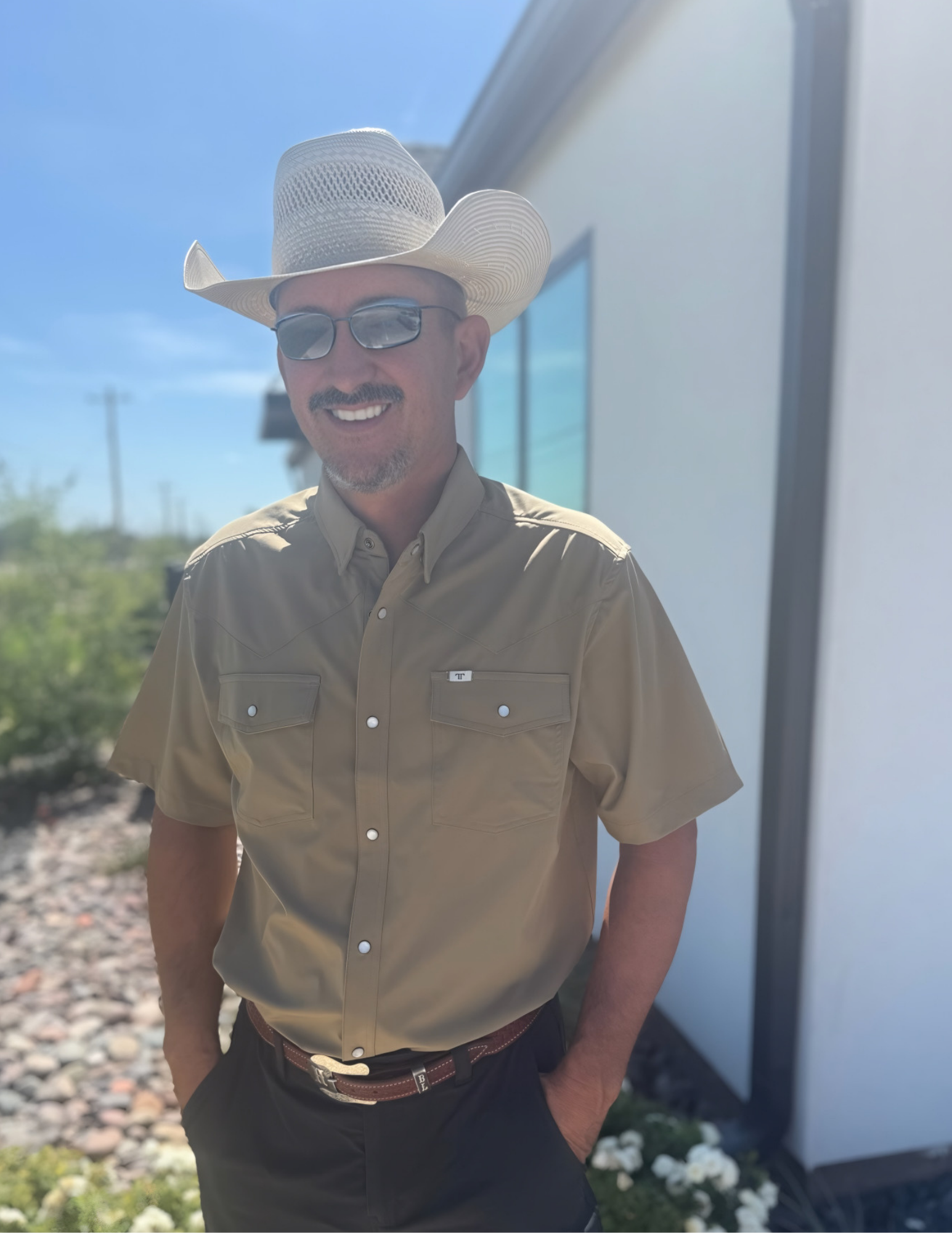 Ferrell Khaki SS Snap Shirt