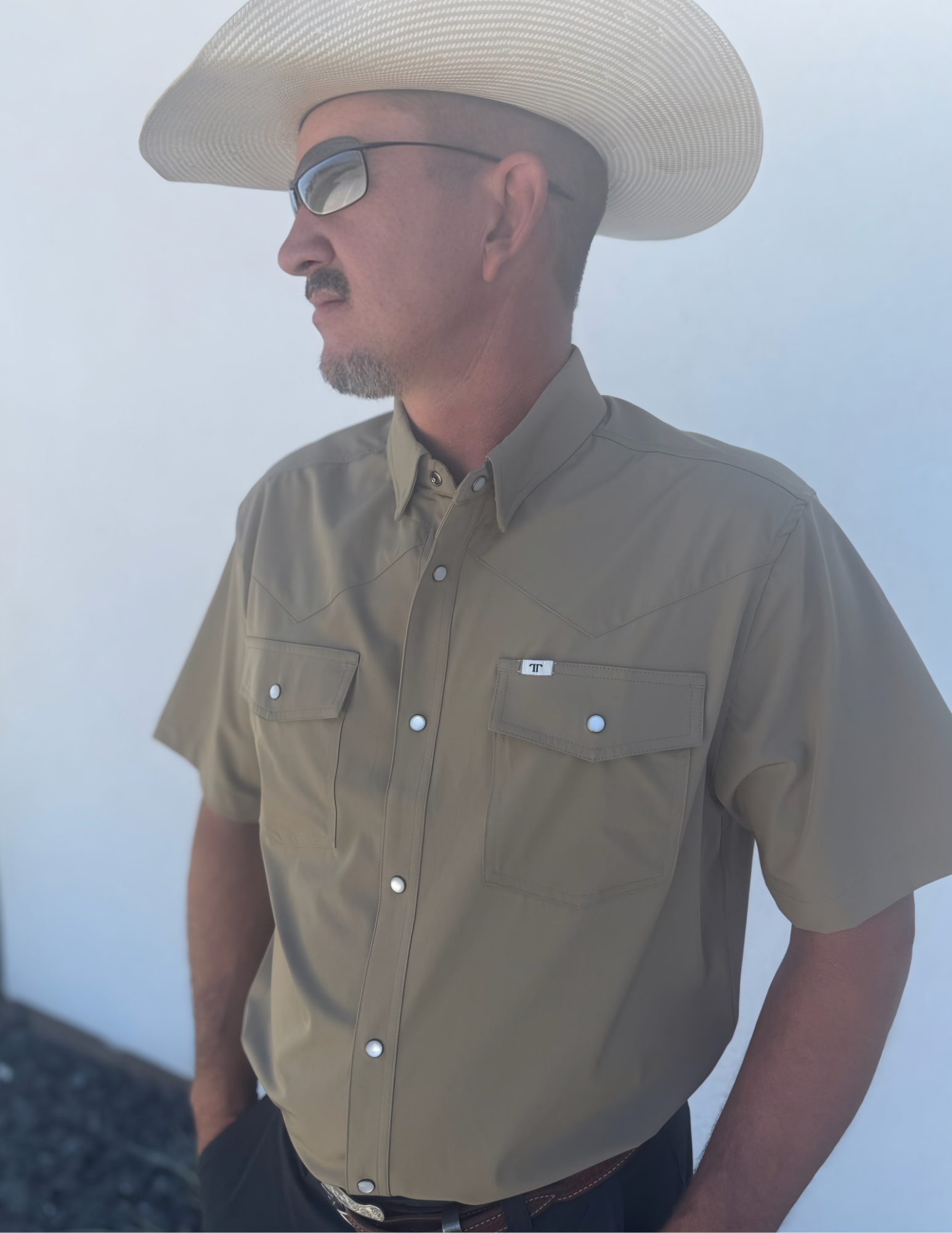 Ferrell Khaki SS Snap Shirt