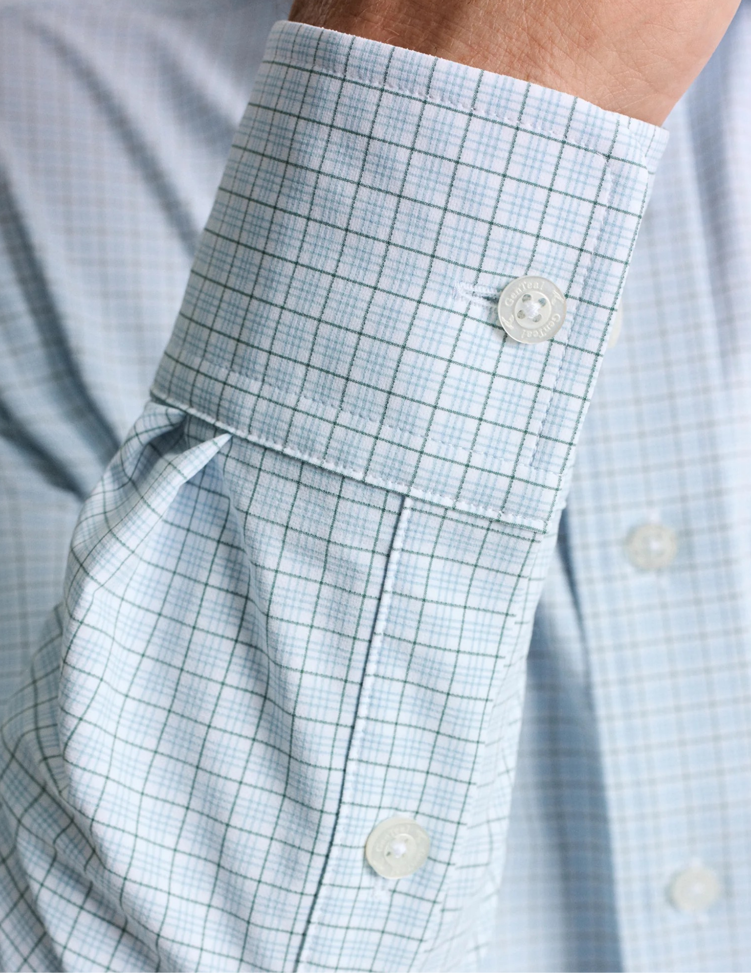 GenTeal Blue Pine Lancaster Spread Collar Performance Sport Shirt