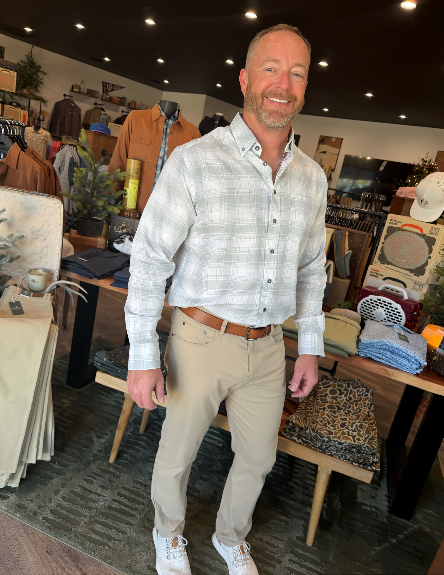 GenTeal Dove Gray Patton Cotton Blend Sport Shirt