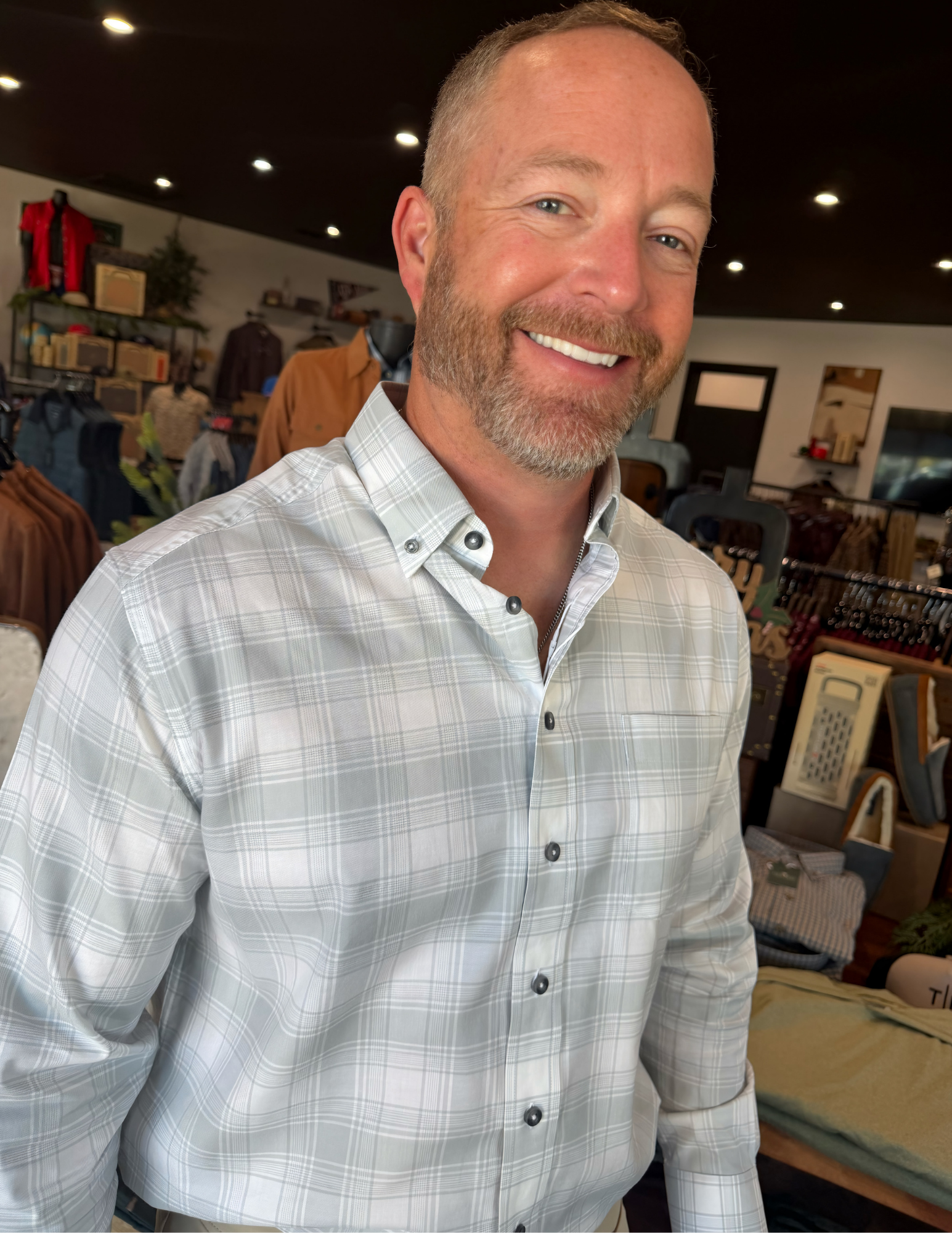 GenTeal Dove Gray Patton Cotton Blend Sport Shirt