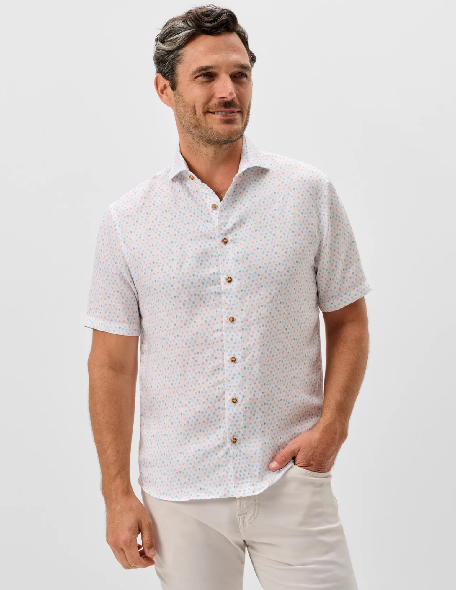 Johnnie-O SS Button up Shirt - Cash Bar