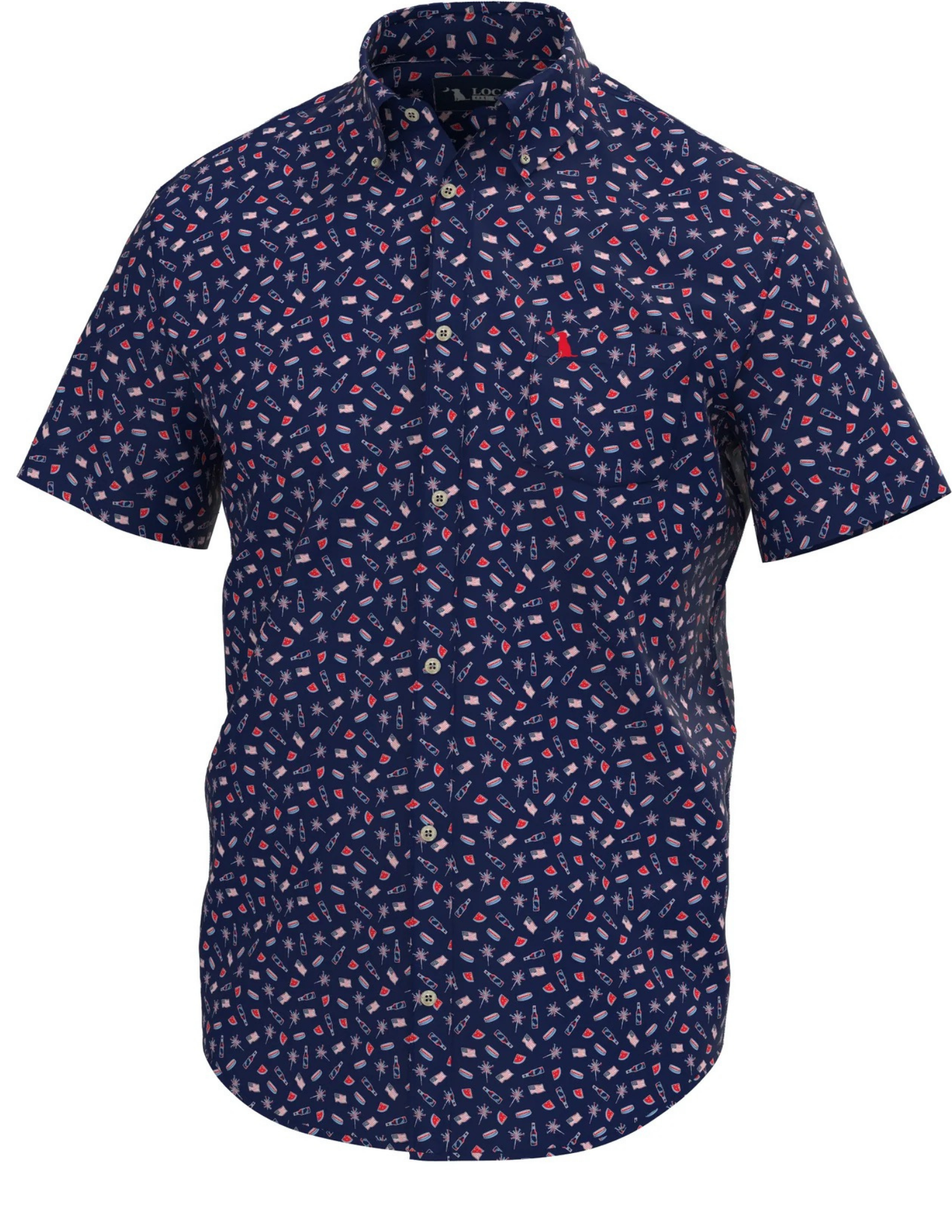 Local Boy Outfitters- Lowcountry Button Down- Land Of The Free