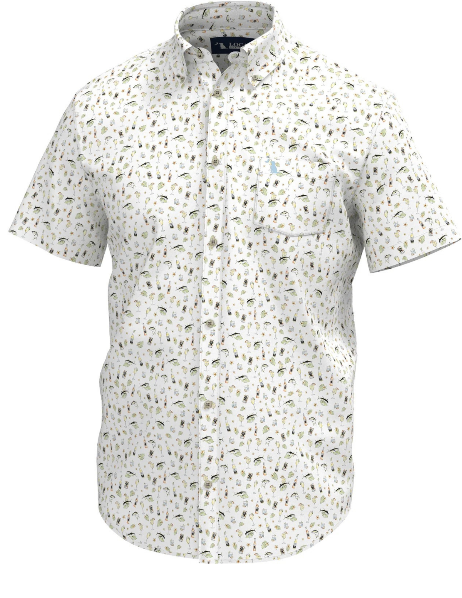 Local Boy Outfitters- Lowcountry Button Down- Tropical Tuna