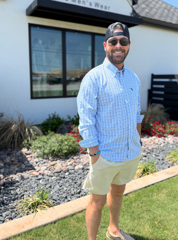 Local Boy Outfitters- McNally Dress Shirt- Violet/ Lavender/ Teal
