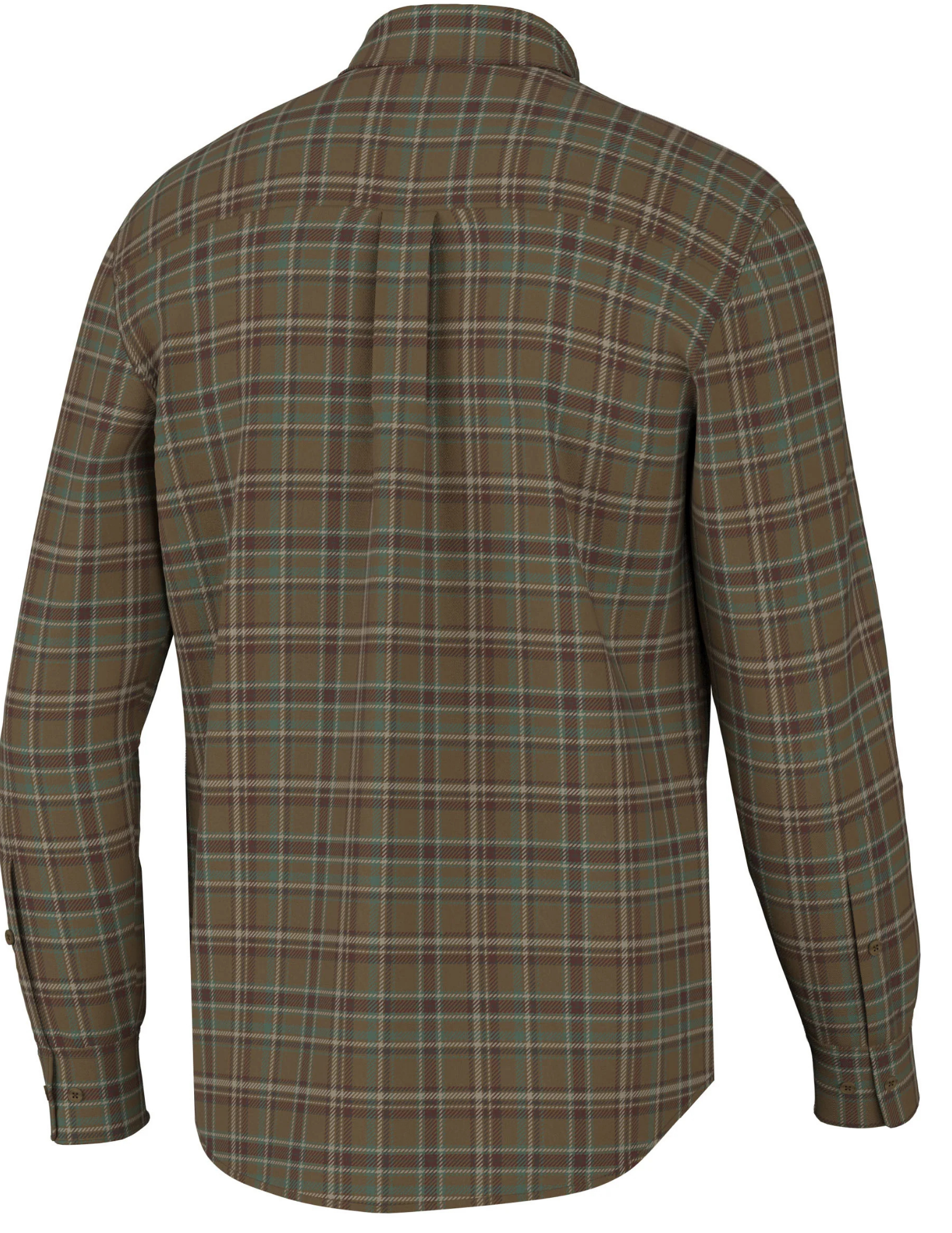 Local Boy Outfitters- Zeigler Stretch Flannel- Rust/ Red/ Green - The Foundry