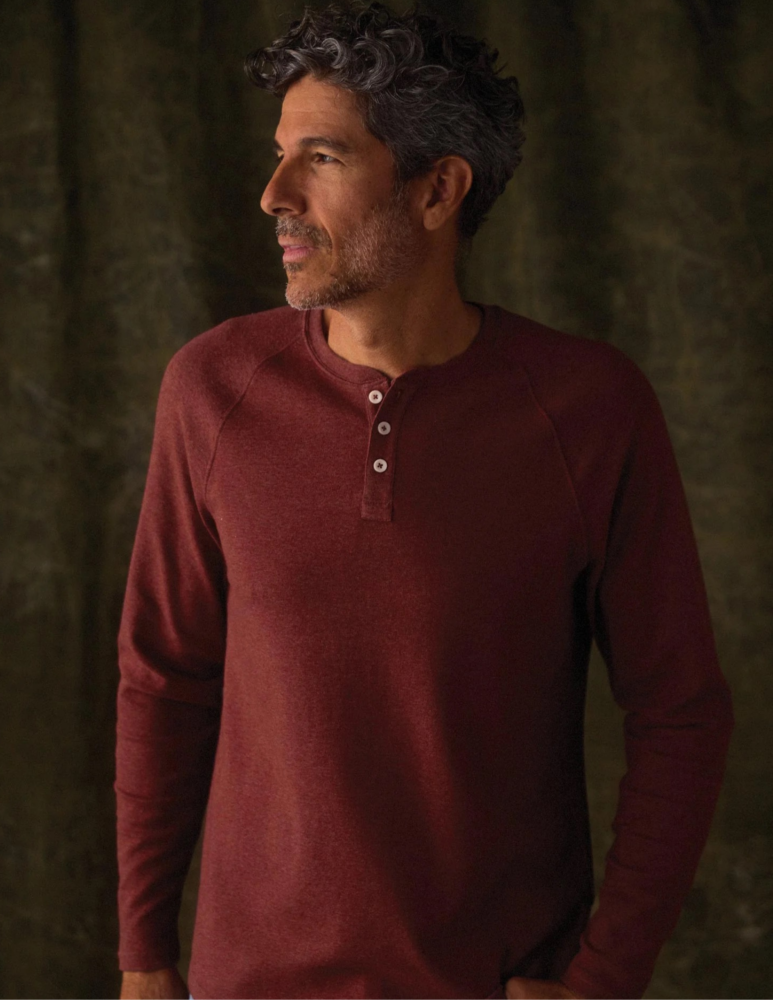 Normal Brand Puremeso Everyday Henley - Redwood