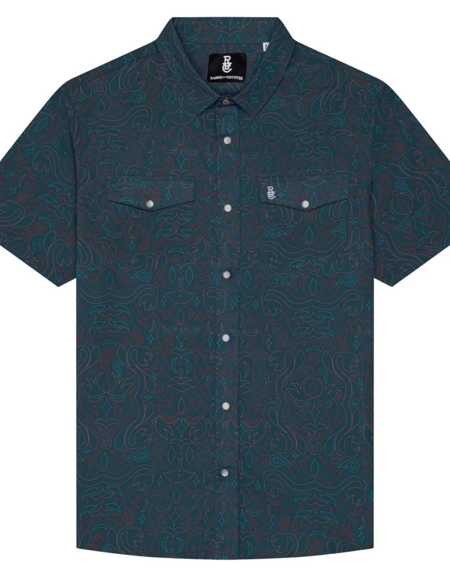 Raised By Coyotes- Cowboy Threads Pearl Snap - The Foundry