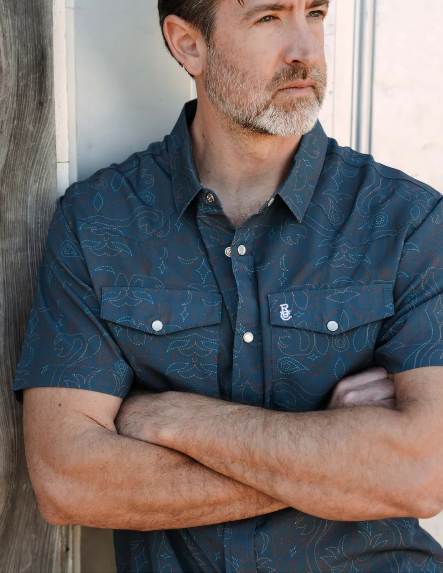 Raised By Coyotes- Cowboy Threads Pearl Snap - The Foundry