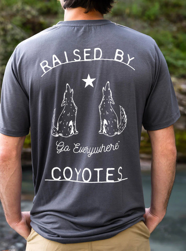 Raised by Coyotes Go Everywhere T-Shirt - The Foundry