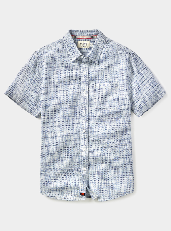 The Normal Brand Freshwater Button Up Shirt - Blue Multi - The Foundry