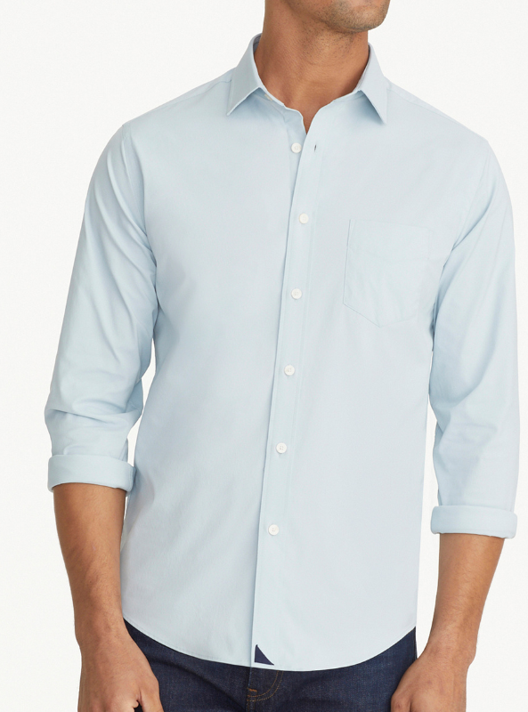 Untuckit - Gironde Wrinkle Free Performance Shirt Baby Blue