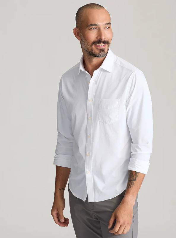 Untuckit Gironde Wrinkle Free Performance Shirt White