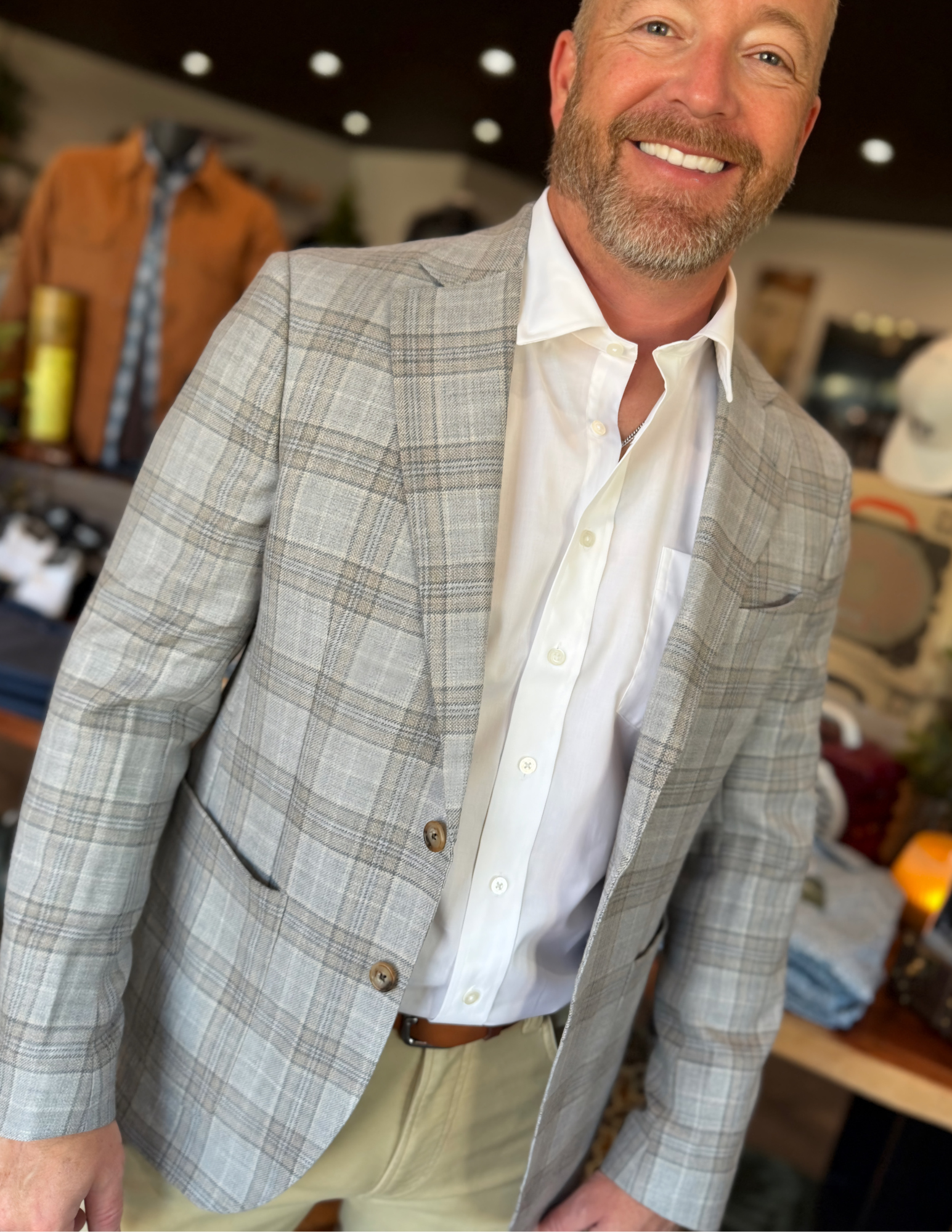 GenTeal White Spread Collar Cotton Sport Shirt