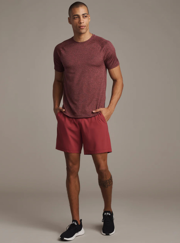 Rhone - 7" Pursuit Short Unlined - Brick Red