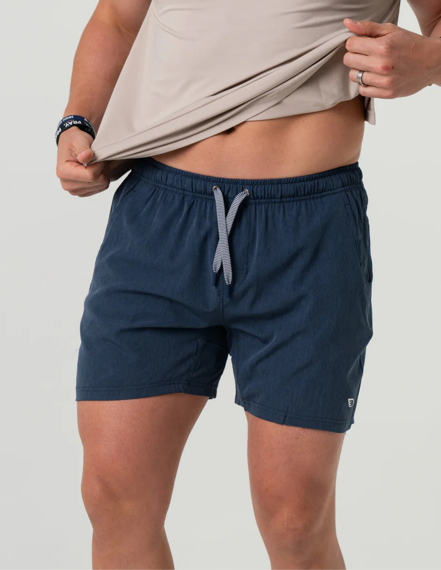 Burlebo Athletic Short Heather Navy 5.5" American Flag Liner - The Foundry