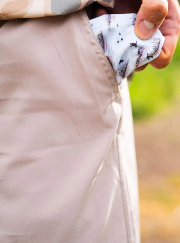 Burlebo Everyday Short Cobblestone Khaki - Duck Hunt Pocket 7"