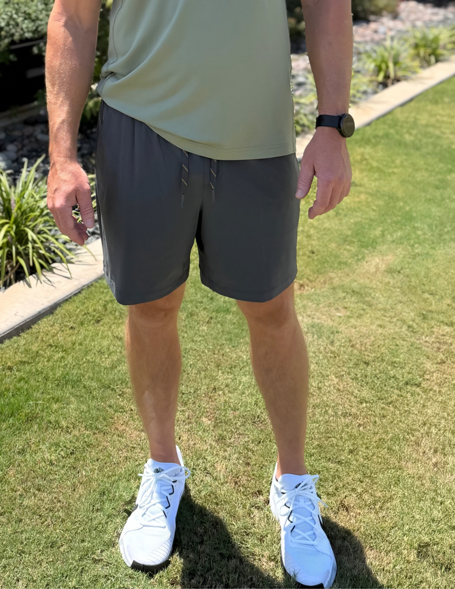 Rhone Apparel- 7" Pursuit Short - Lined- Asphalt