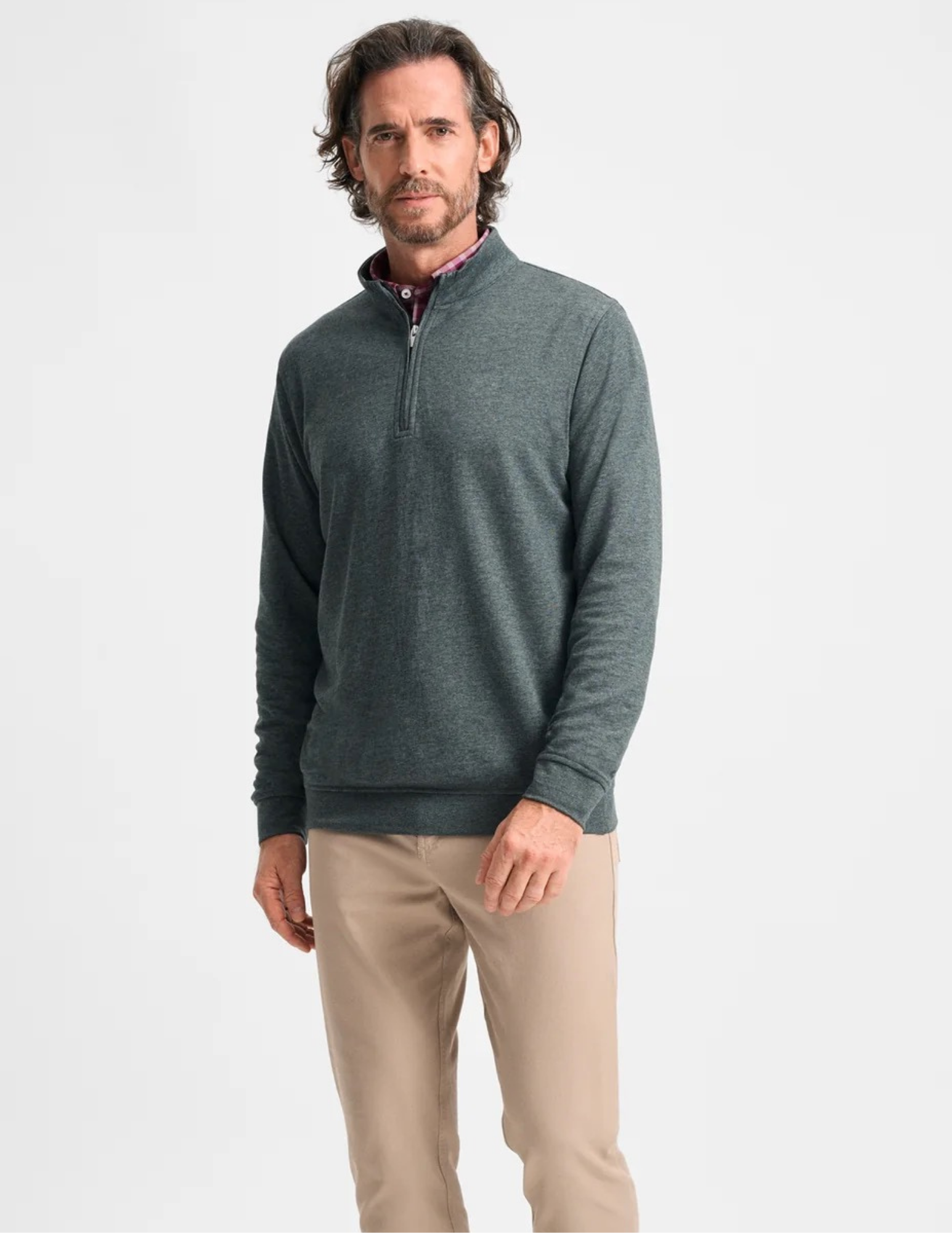 GenTeal Charcoal Cotton/Modal Quarter Zip