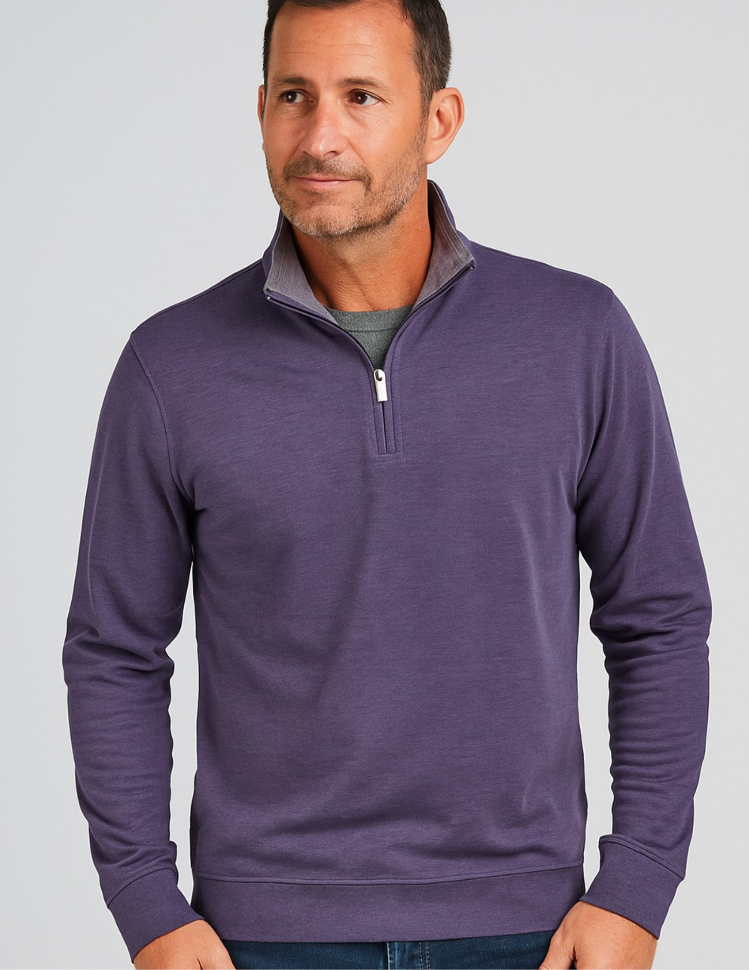 GenTeal Mulberry Cotton/Modal Quarter Zip