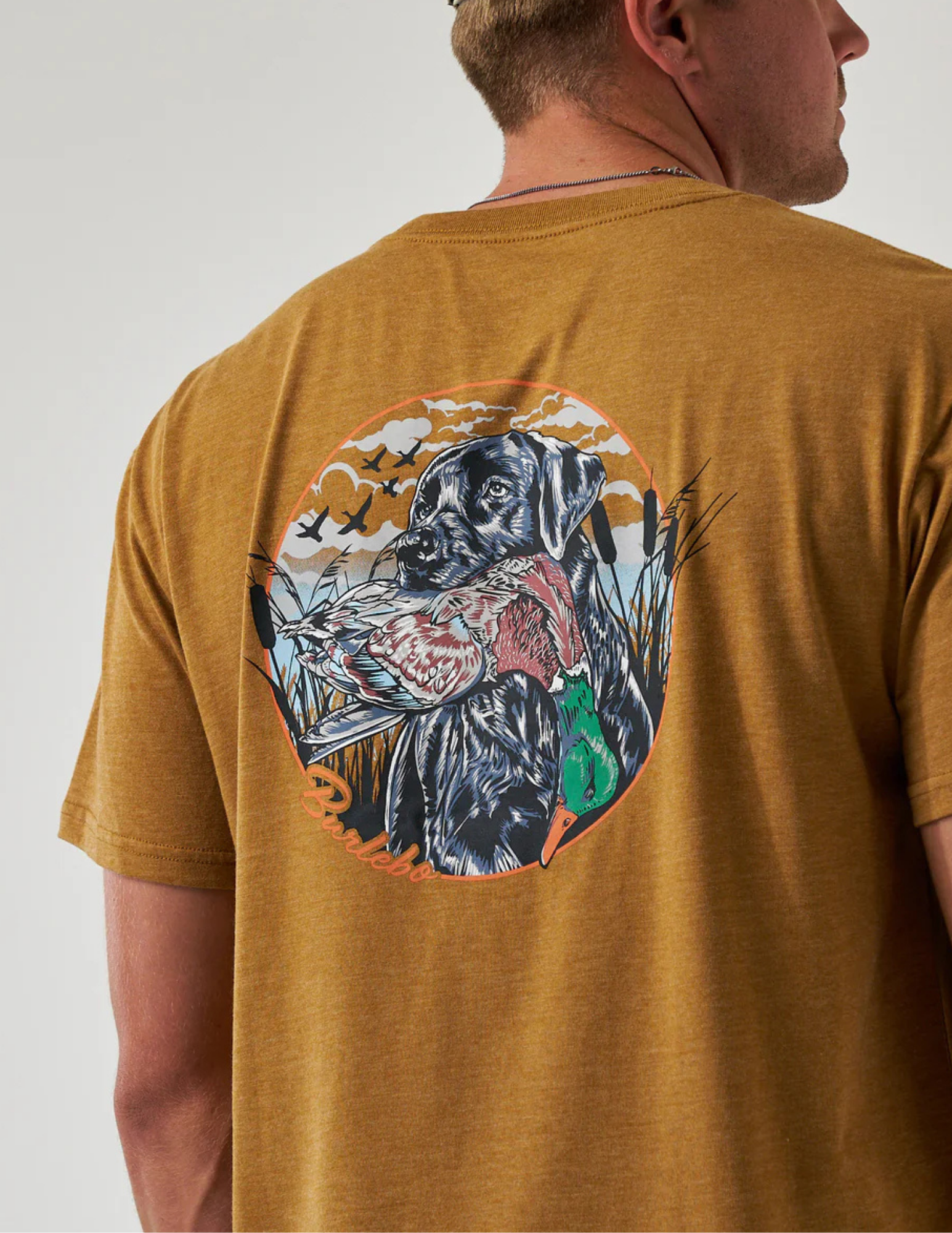 Burlebo Adult SS Tee Duck Dog - Light Brown