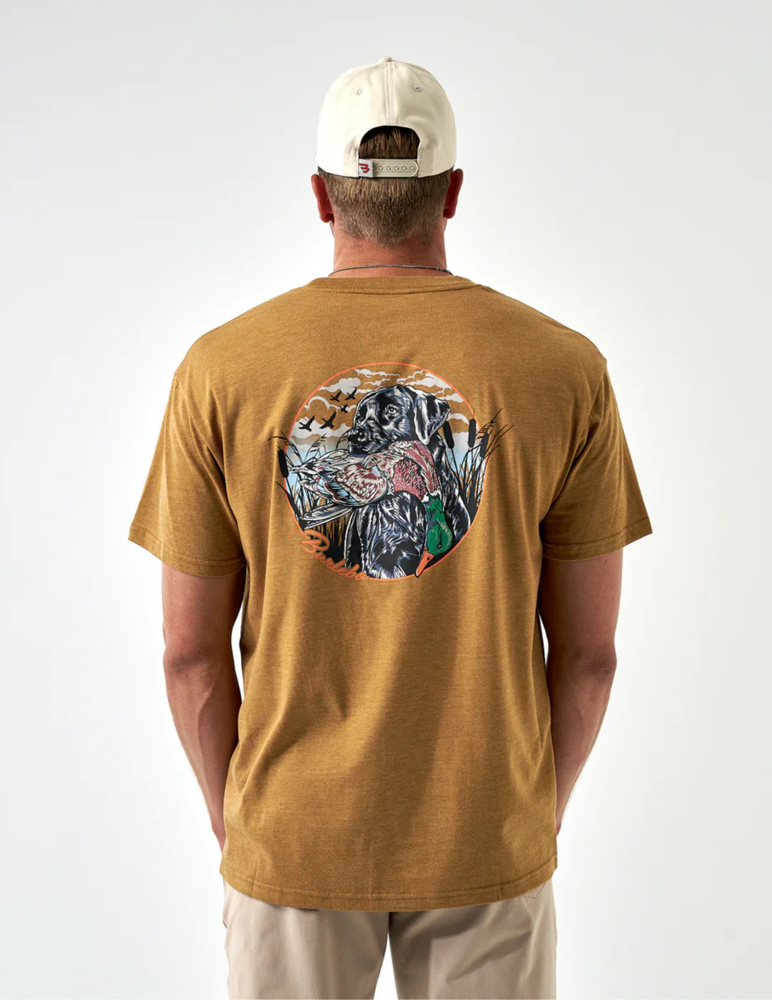 Burlebo Adult SS Tee Duck Dog - Light Brown