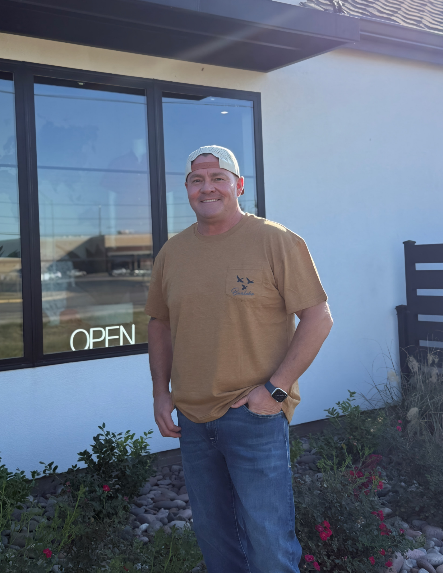 Burlebo Adult SS Tee Duck Dog - Light Brown