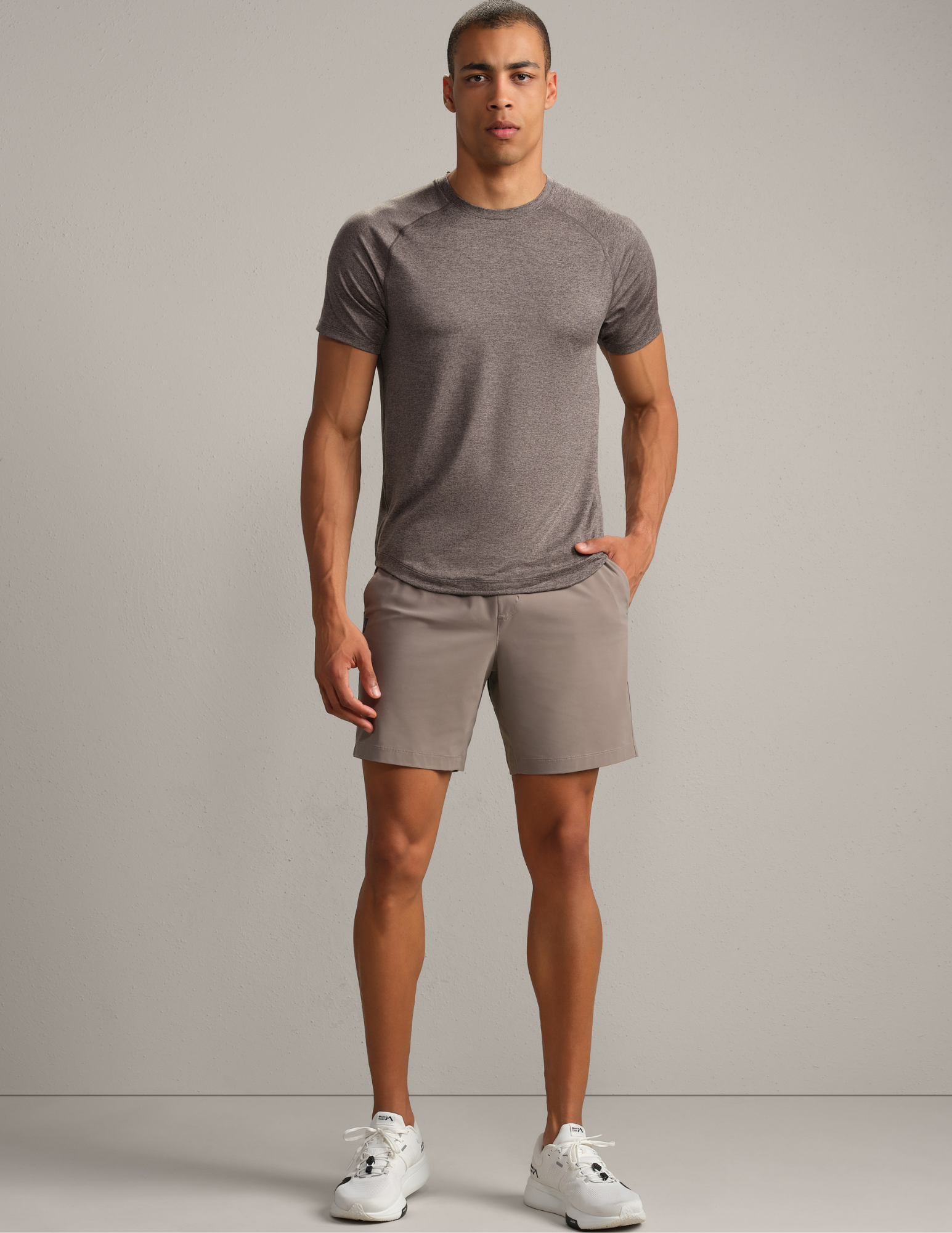 Rhone Atmosphere Tee Foggy Taupe Heather