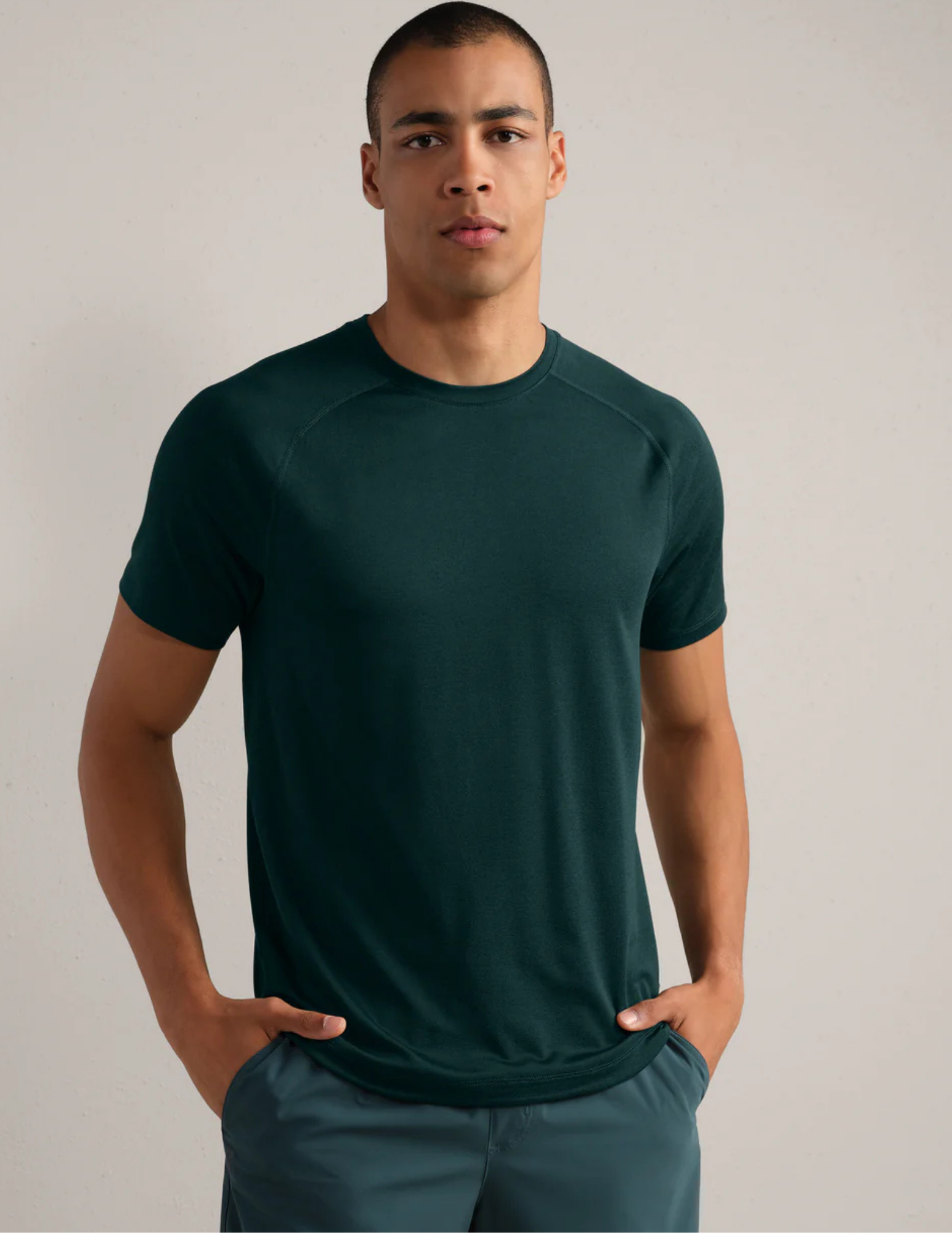 Rhone Atmosphere Tee Moss Green Heather