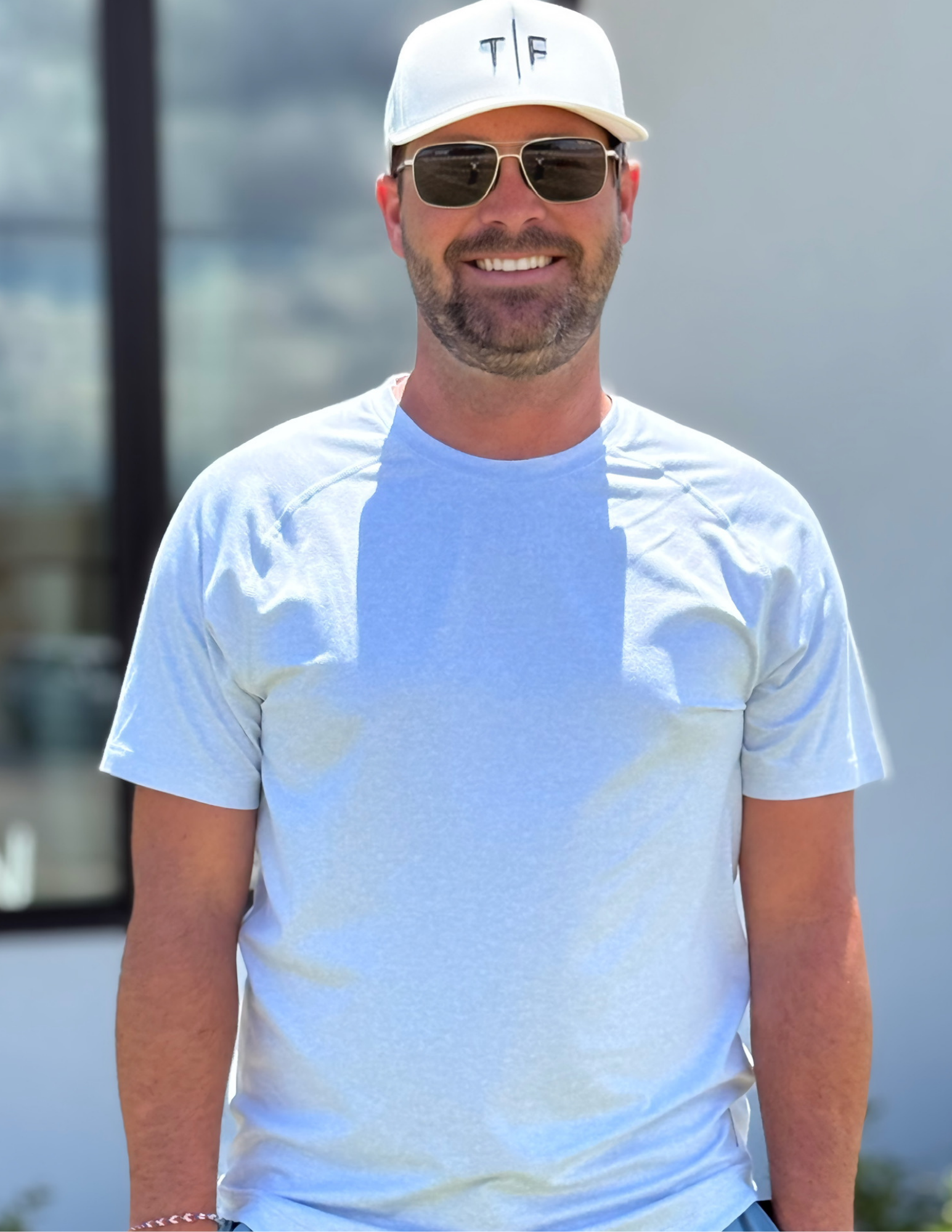 Rhone Reign Short Sleeve Tee - Arctic Blue/White Heather