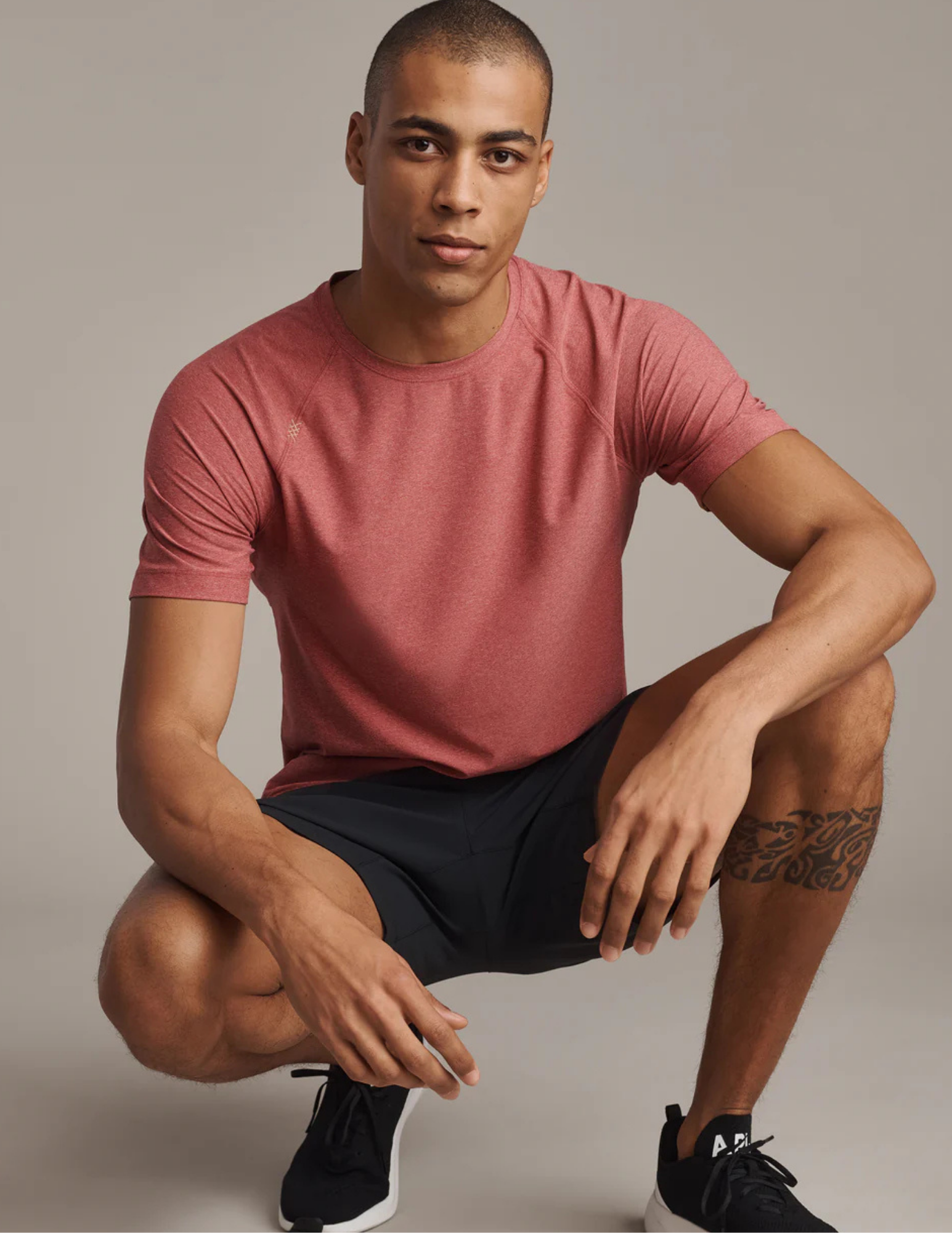 Rhone Reign SS Tee Red Brick/Pink Rose