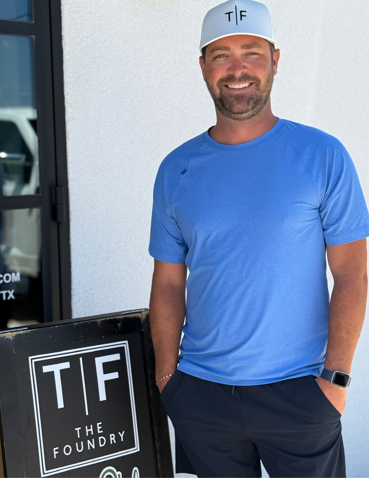 Rhone Reign Short Sleeve- Electric Blue Heather