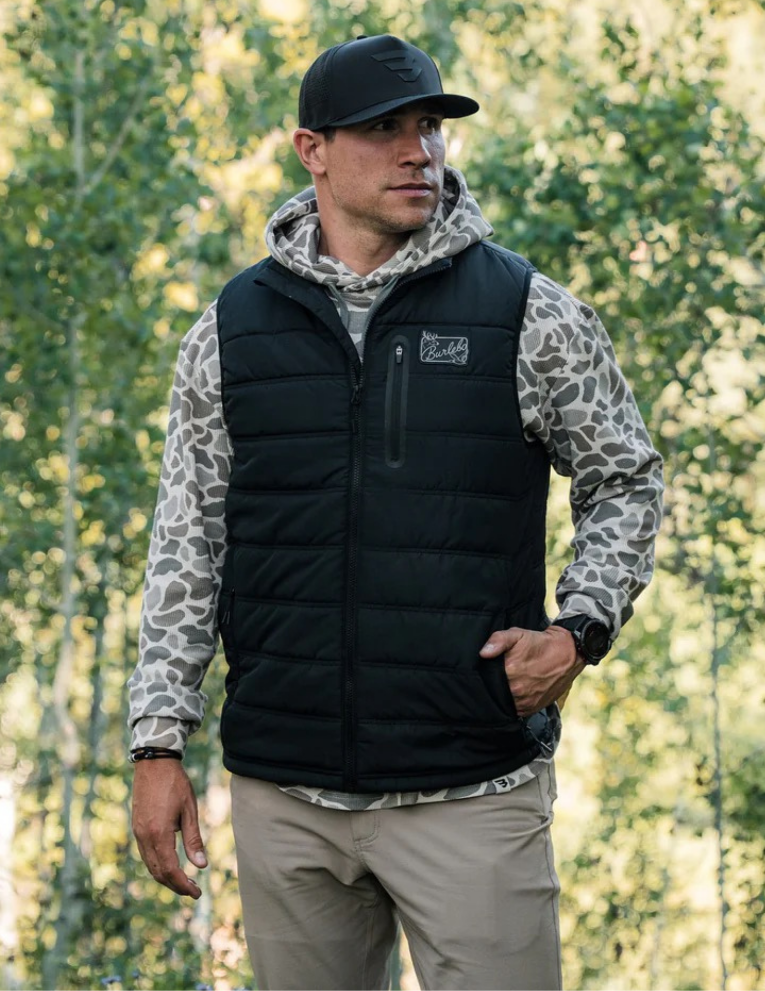 Burlebo Puffer Vest - Black