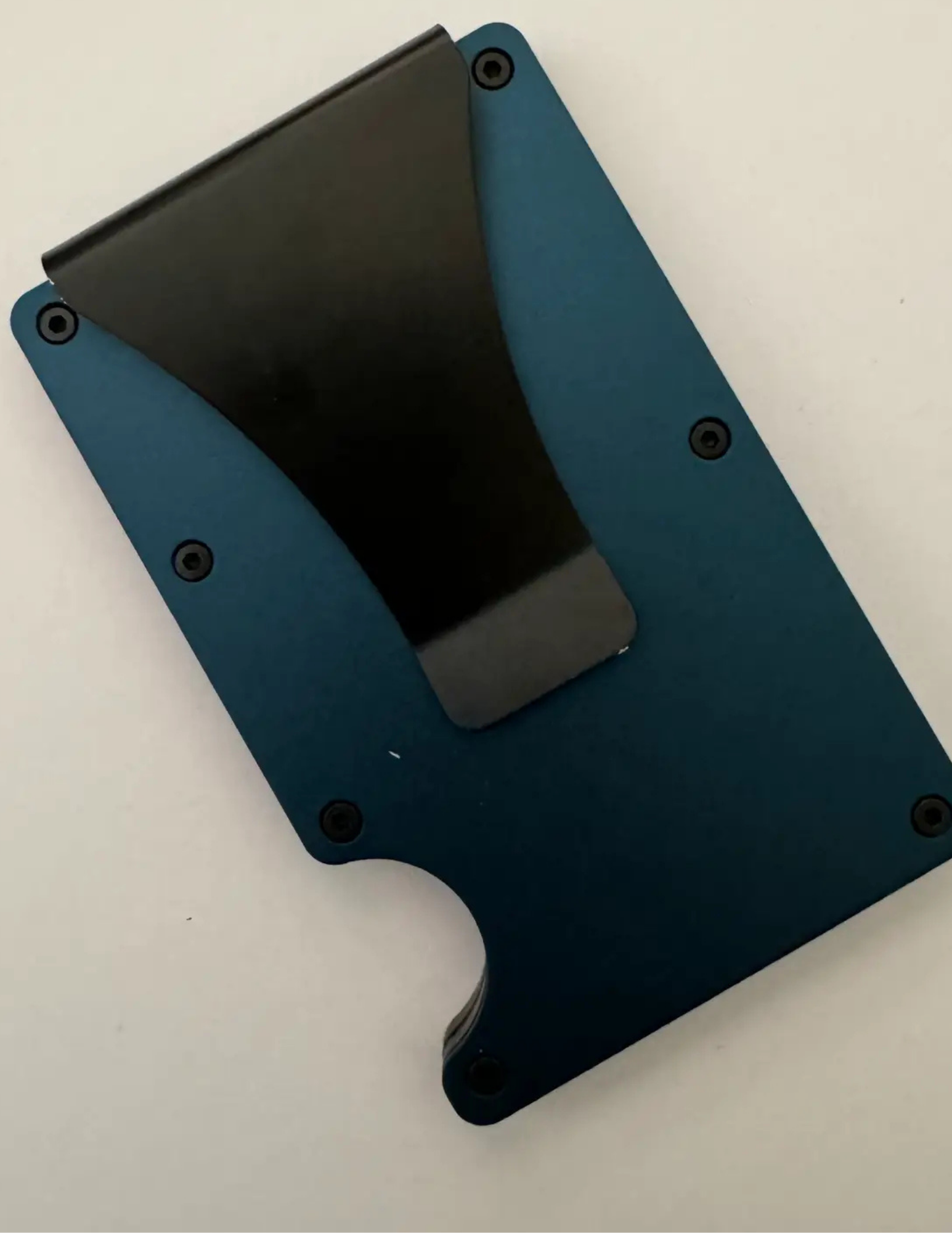 Popular Rfid Metal Slim Wallet- Blue