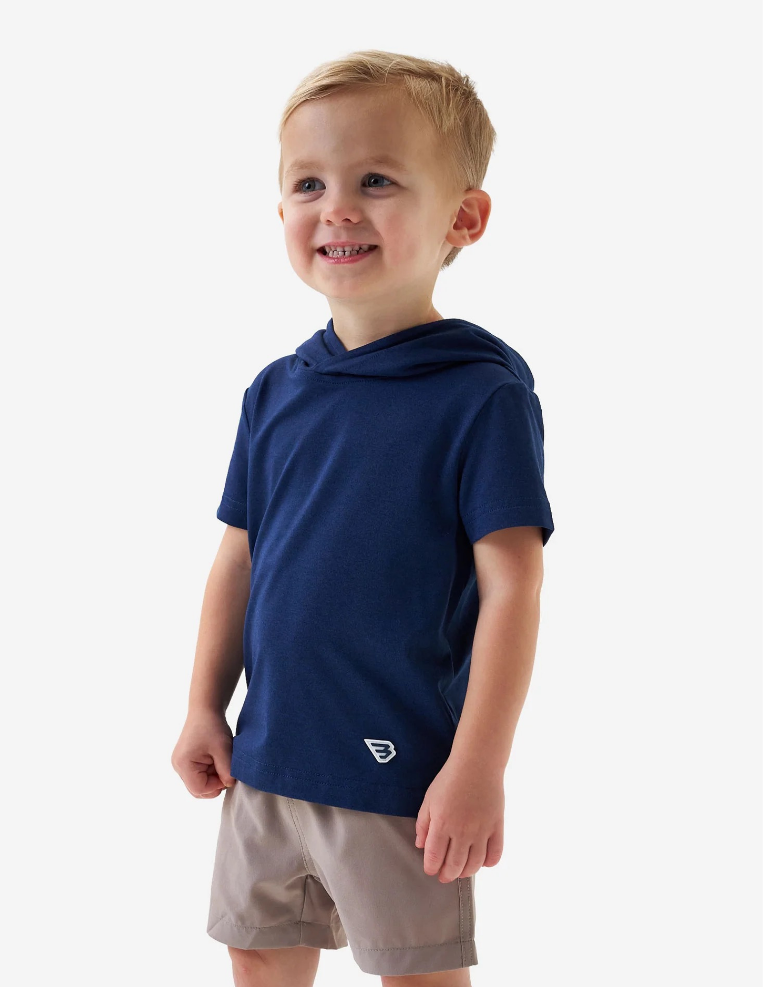 Burlebo Youth Performance SS Hoodie - Navy