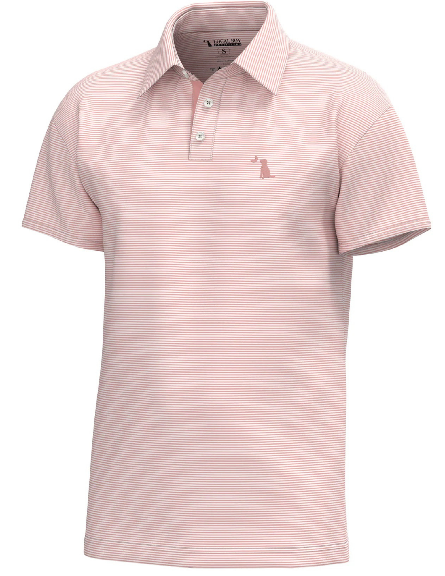 Local Boy Youth Palms Polo Sorbet/ White