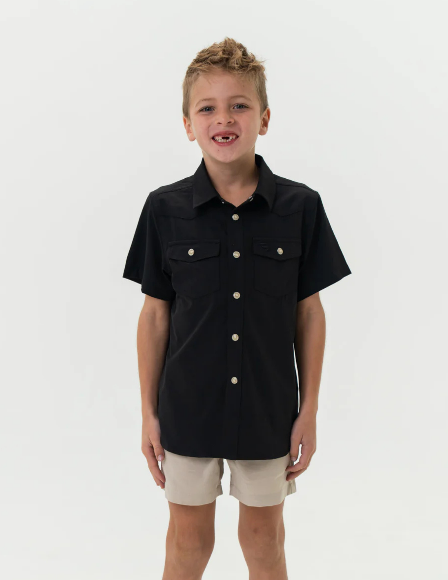 Burlebo Youth Performance Western Shirt Black - The Foundry