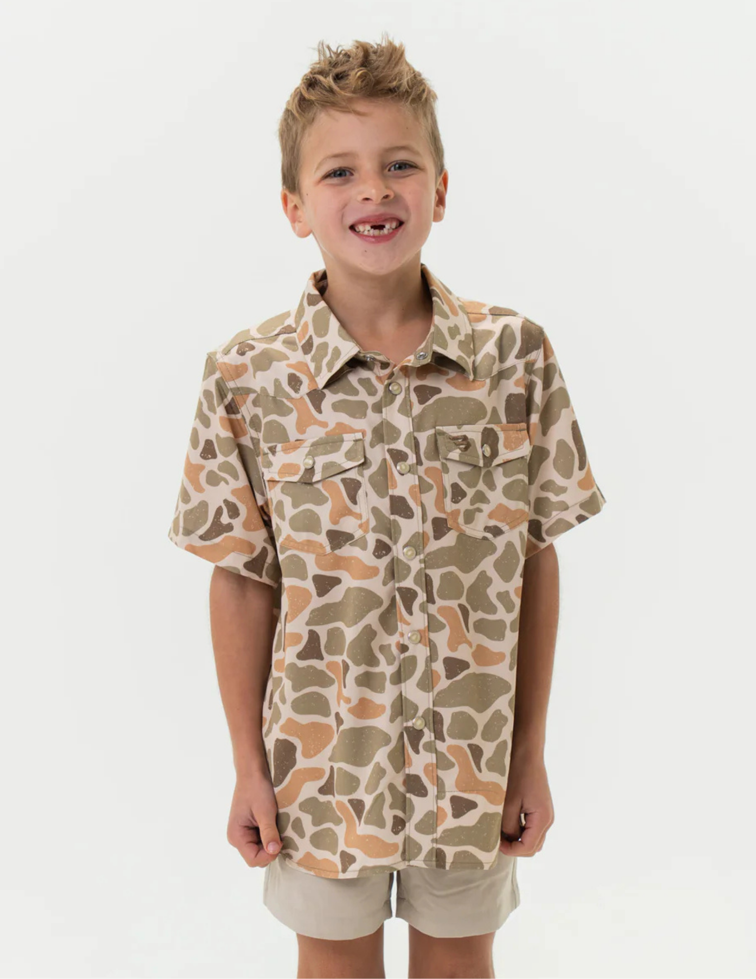 Burlebo Youth - Performance Western Shirt - Venado Camo