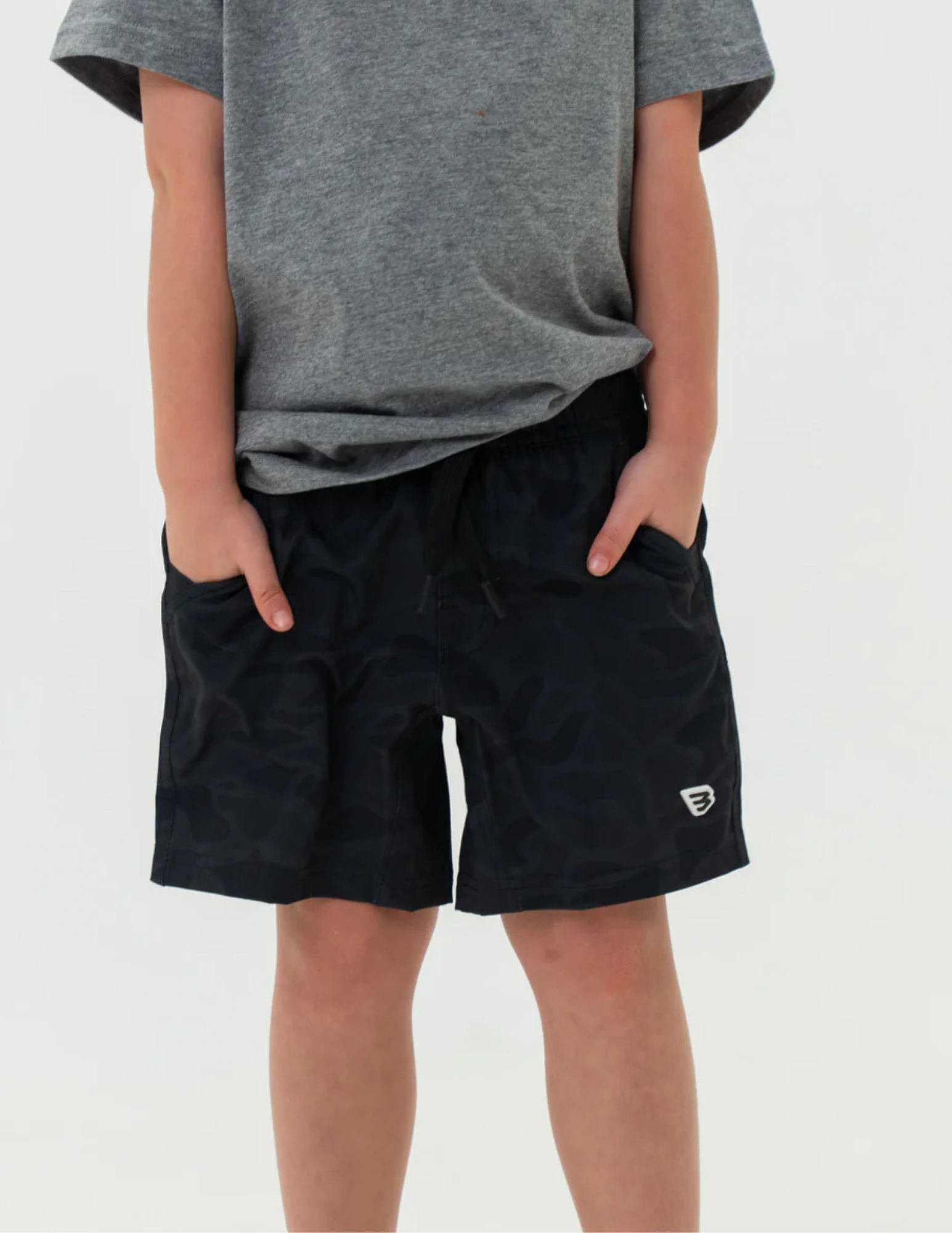 Burlebo Youth Athletic Short Black Camo - The Foundry