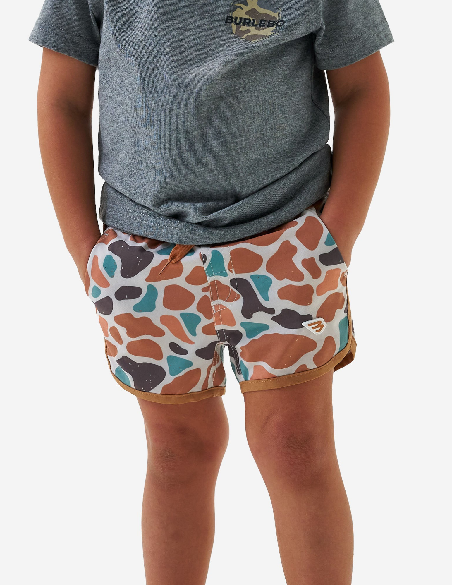 Burlebo Youth Swim Trunks- Bayside Camo