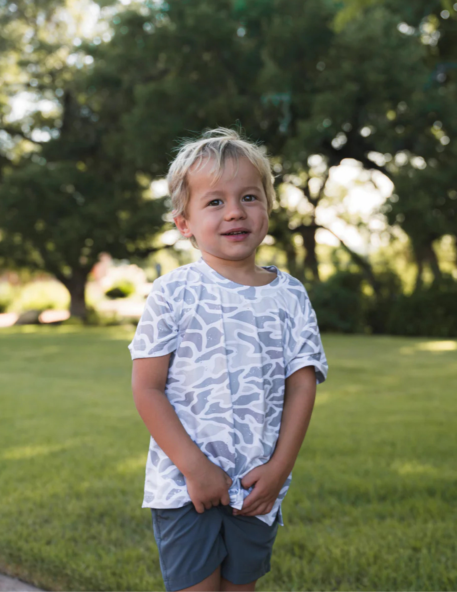 Burlebo Youth Go To Tee White Camo