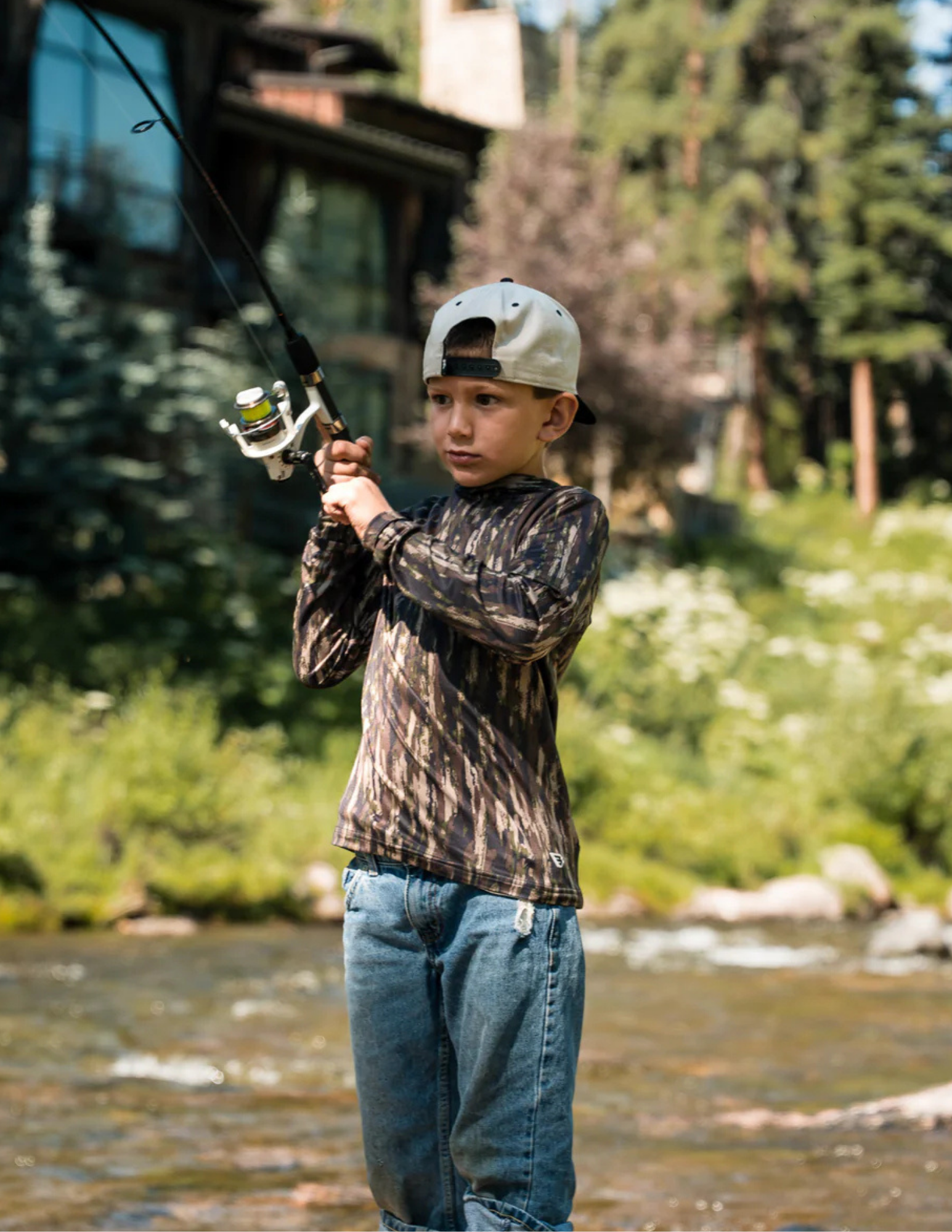 Burlebo Youth Performance Hoodie Midland Camo