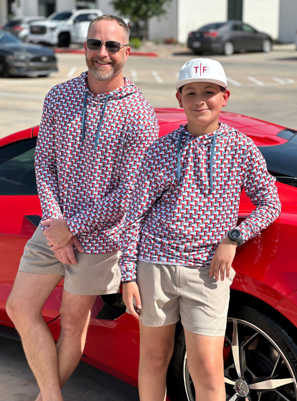 Burlebo Youth Performance Hoodie - Texas Flags - The Foundry